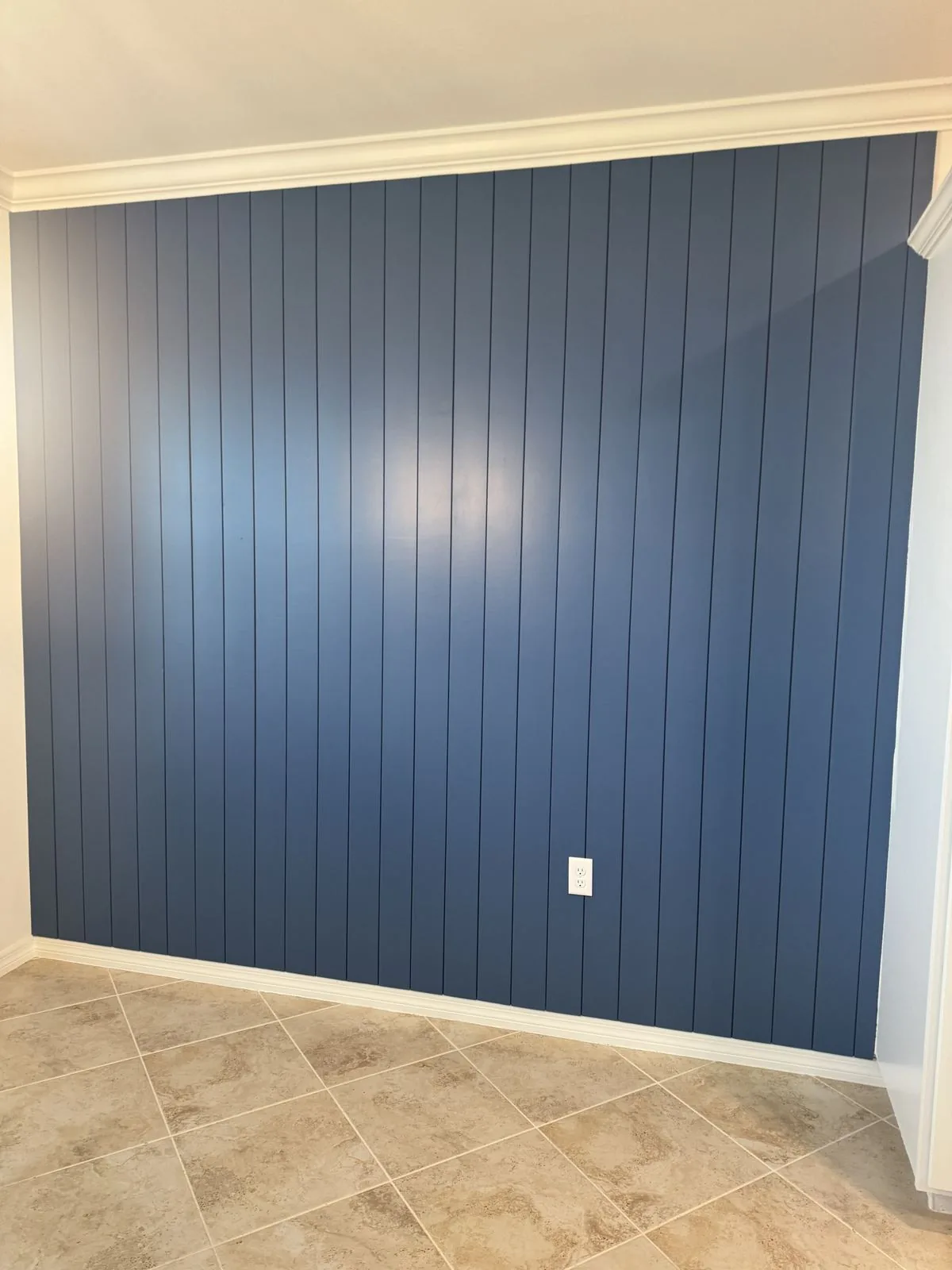 Blue Vertical Shiplap Kitchen — Babcock Handyman Services