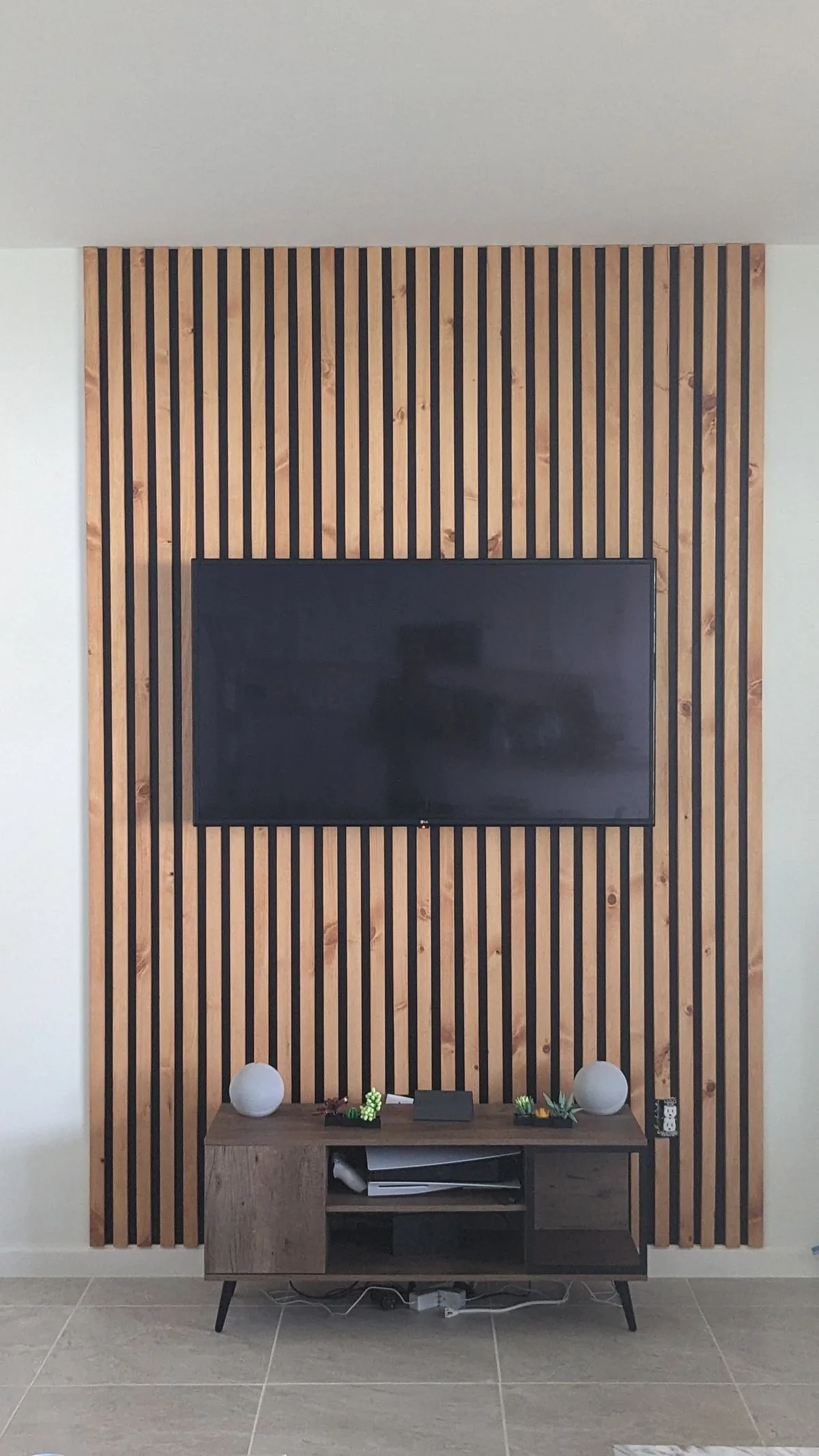 Wood Slatwall Golden Pecan — Babcock Handyman Services