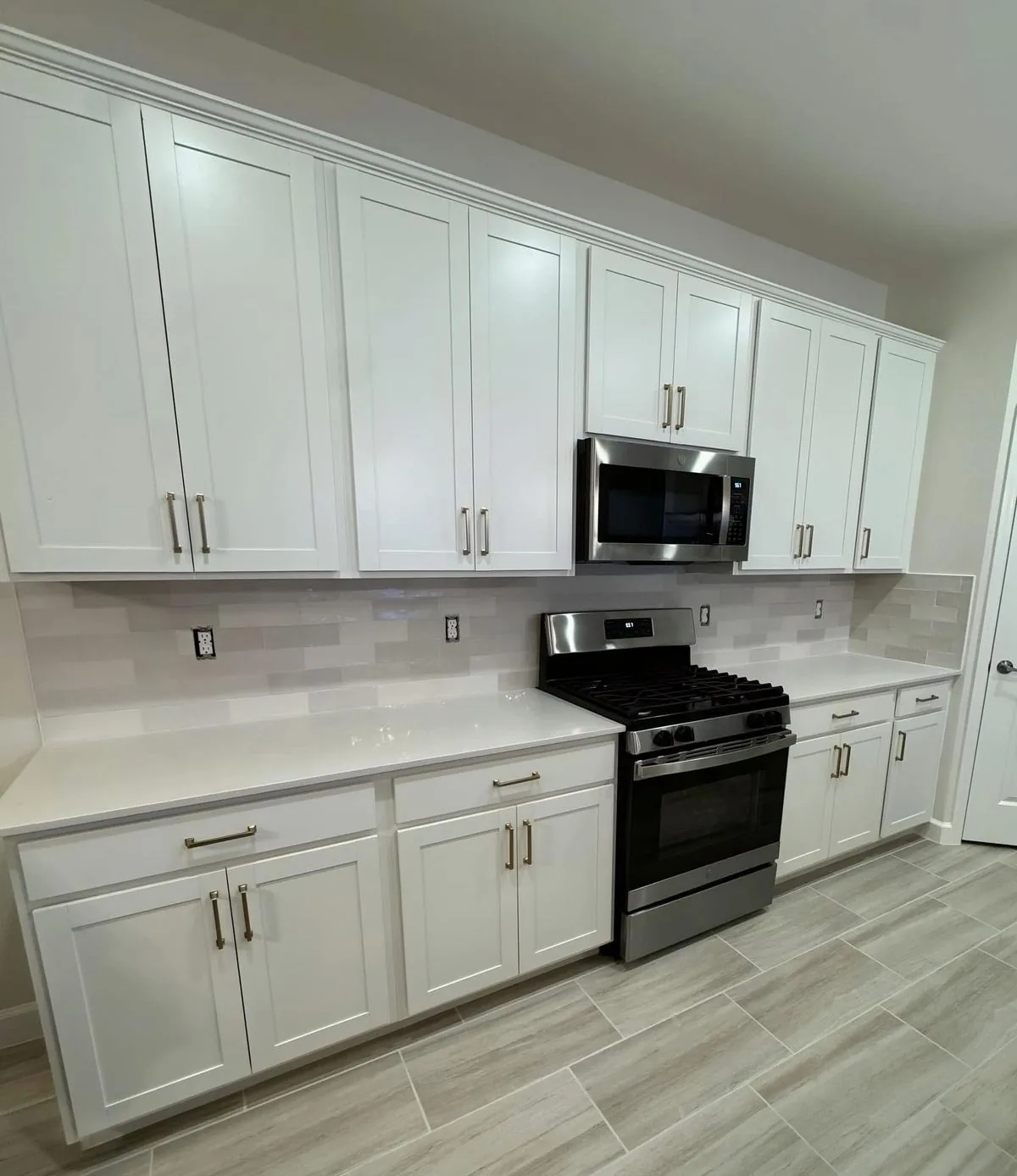 Grey Subway Backsplash Large — Babcock Handyman Services